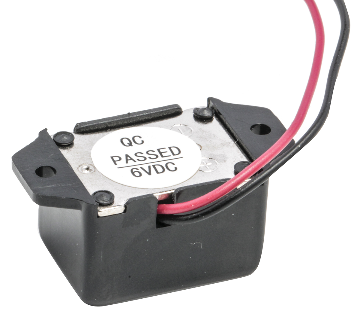 RS PRO 75dB Flange Mount Continuous Internal Magnetic Buzzer Component, 33.5 x 17 x 15.5mm, 6V dc Min, 8V dc Max