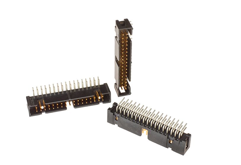 3M 2500 Series Right Angle Through Hole, Surface PCB Header, 24 Contact(s), 2.54 mm Pitch, 2 Row, Shrouded