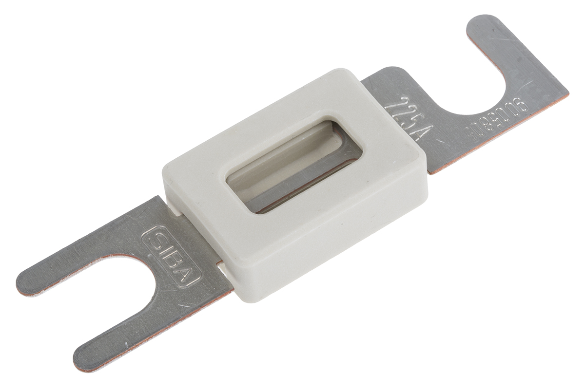 SIBA 225A White Automotive Car Fuse, 80V dc