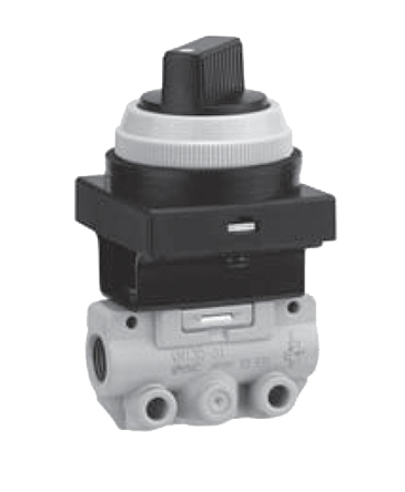 SMC Twist Selector (2 Position) Pneumatic Relay Pneumatic Manual Control Valve VM100 Series, R 1/8, 1/8, III B