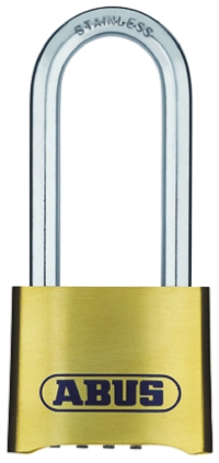 ABUS Combination Weatherproof Brass, Stainless Steel Weatherproof Padlock, 8mm Shackle, 53mm Body