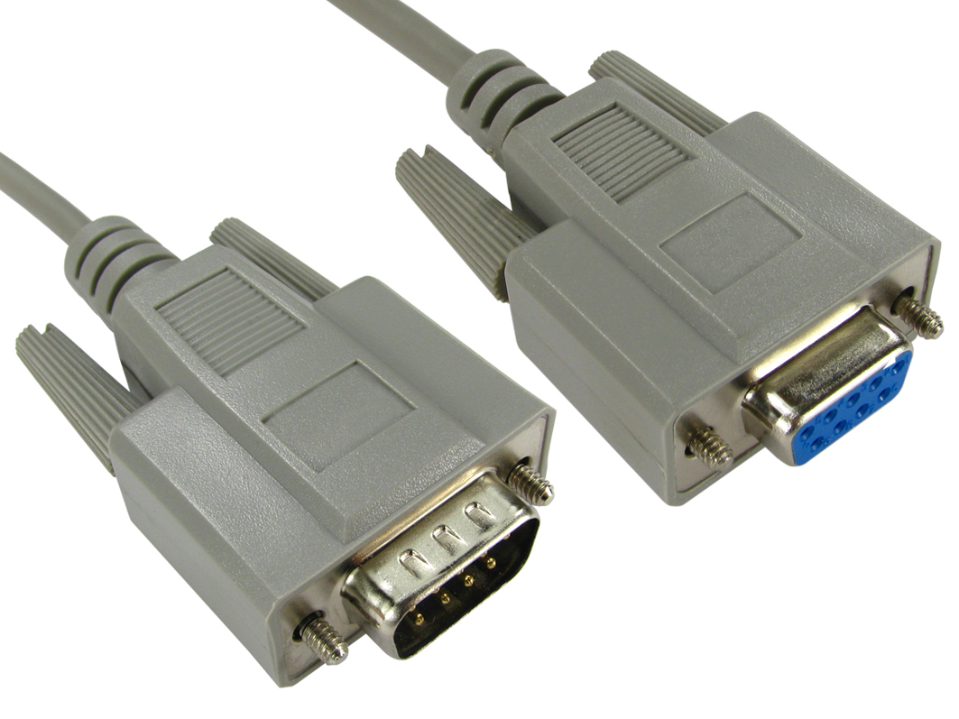 RS PRO Male 9 Pin D-sub to Female 9 Pin D-sub Serial Cable, 2m