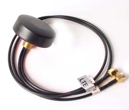 Siretta TANGO43/0.5M/SMAM/SMAM/RP/S/S/17 Puck Multiband Antenna with SMA Connector, 4G (LTE), WiFi