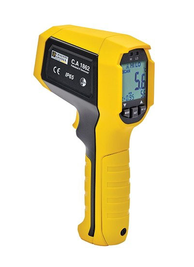 Chauvin Arnoux CA 1862 Infrared Thermometer, -35 °C, -31°F Min, +650 °C, +1202°F Max, ±1.8 °C, ±1.8 % Accuracy, °C and