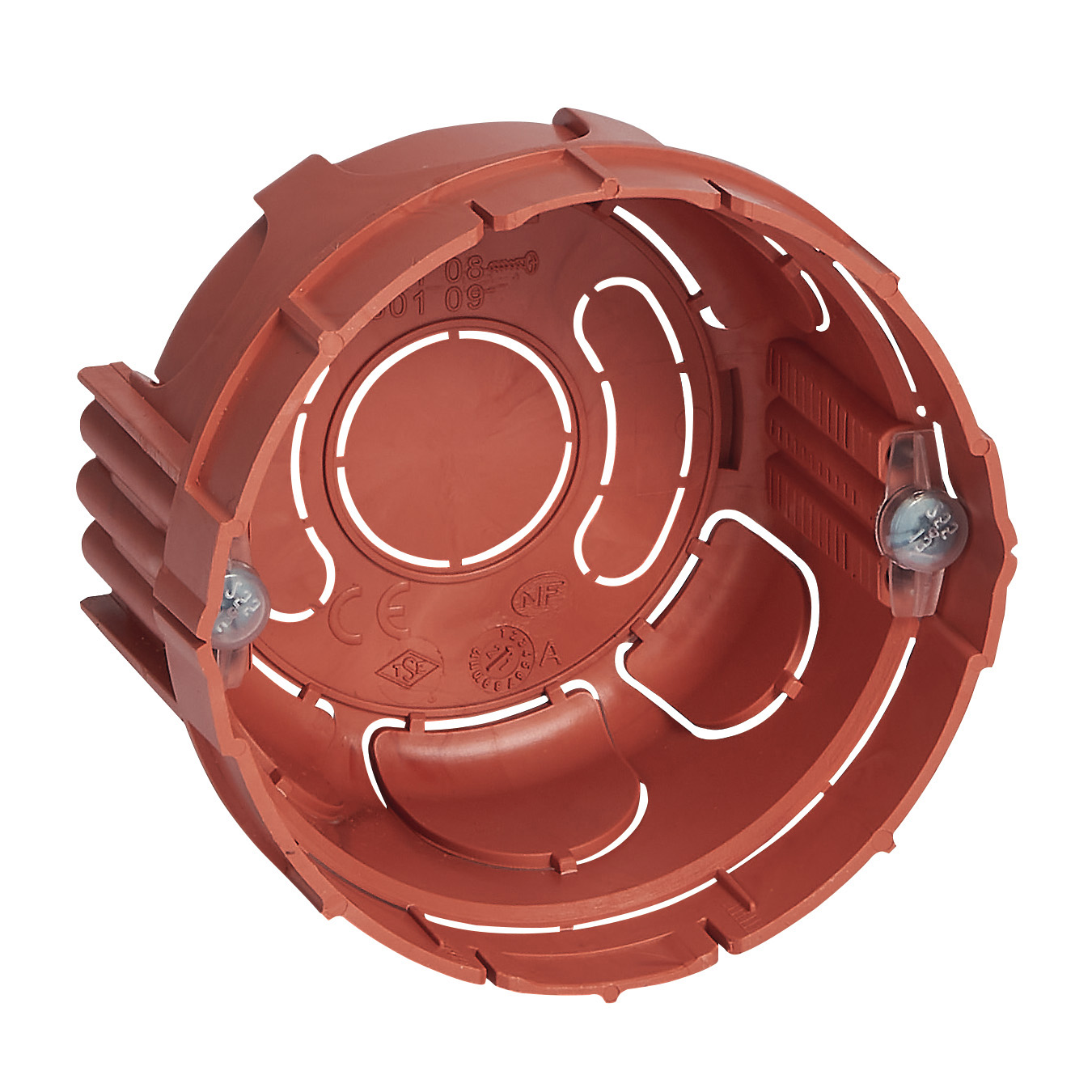 Legrand 0801 Red Polystyrene Back Boxes, IP20, Flush Mount Mount, 1 Gangs, 40 x 43mm