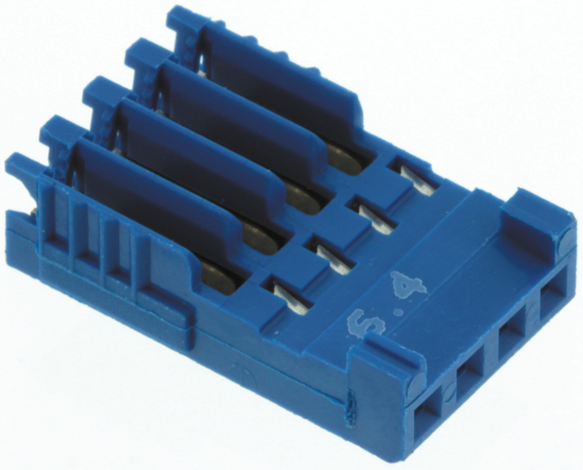TE Connectivity, AMPMODU HE14 Female Connector Housing, 2.54mm Pitch, 4 Way, 1 Row