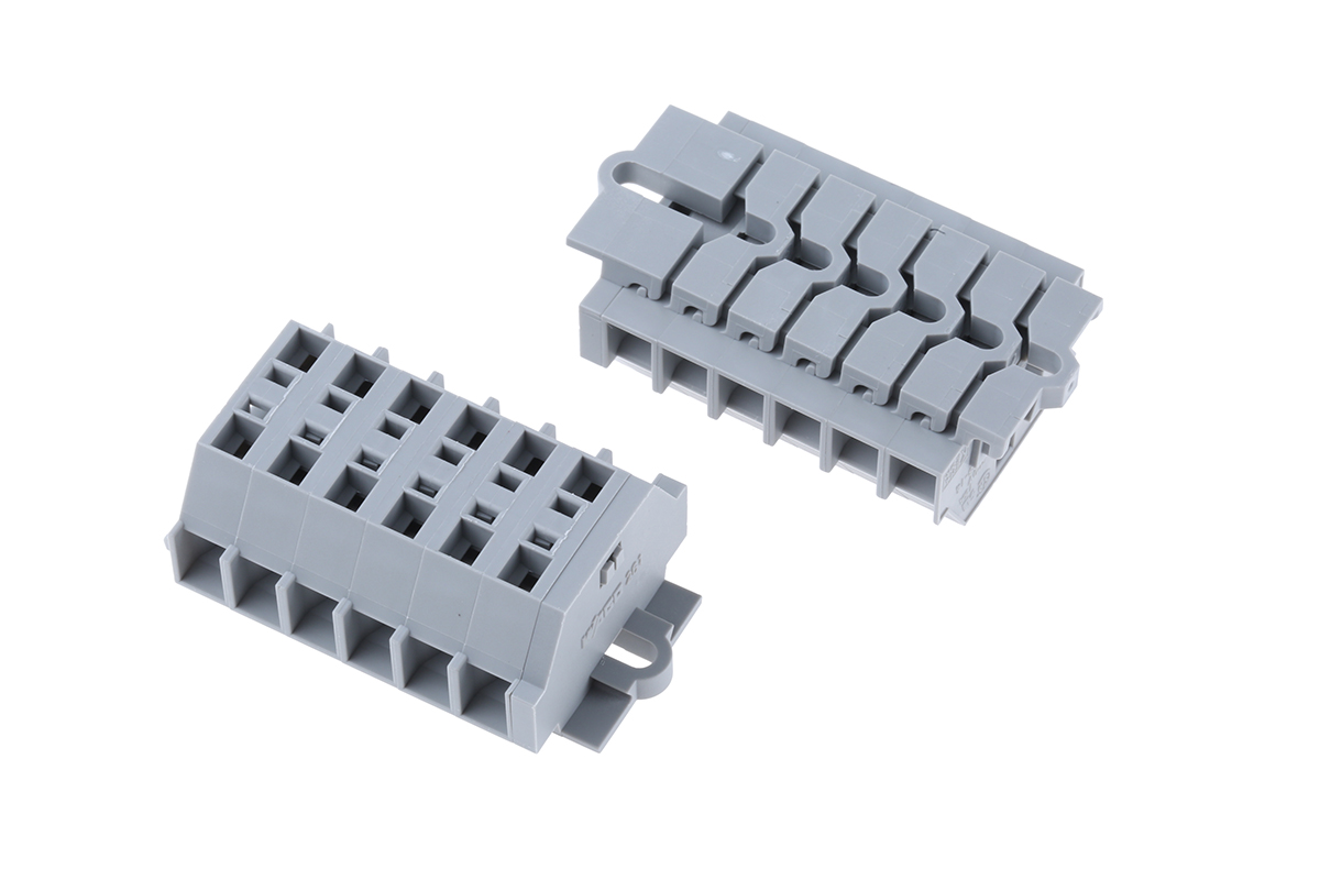 WAGO 261-106 261 Series Grey, 2.5mm², Single-Level, Cage Clamp Termination
