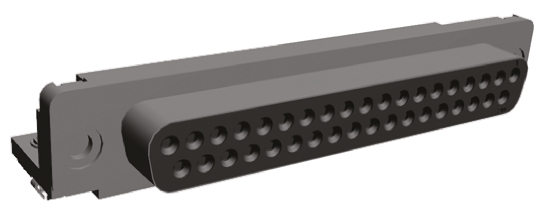 TE Connectivity Amplimite HD-20 37 Way Right Angle Through Hole D-sub Connector Socket, 2.75mm Pitch, with 4-40 UNC