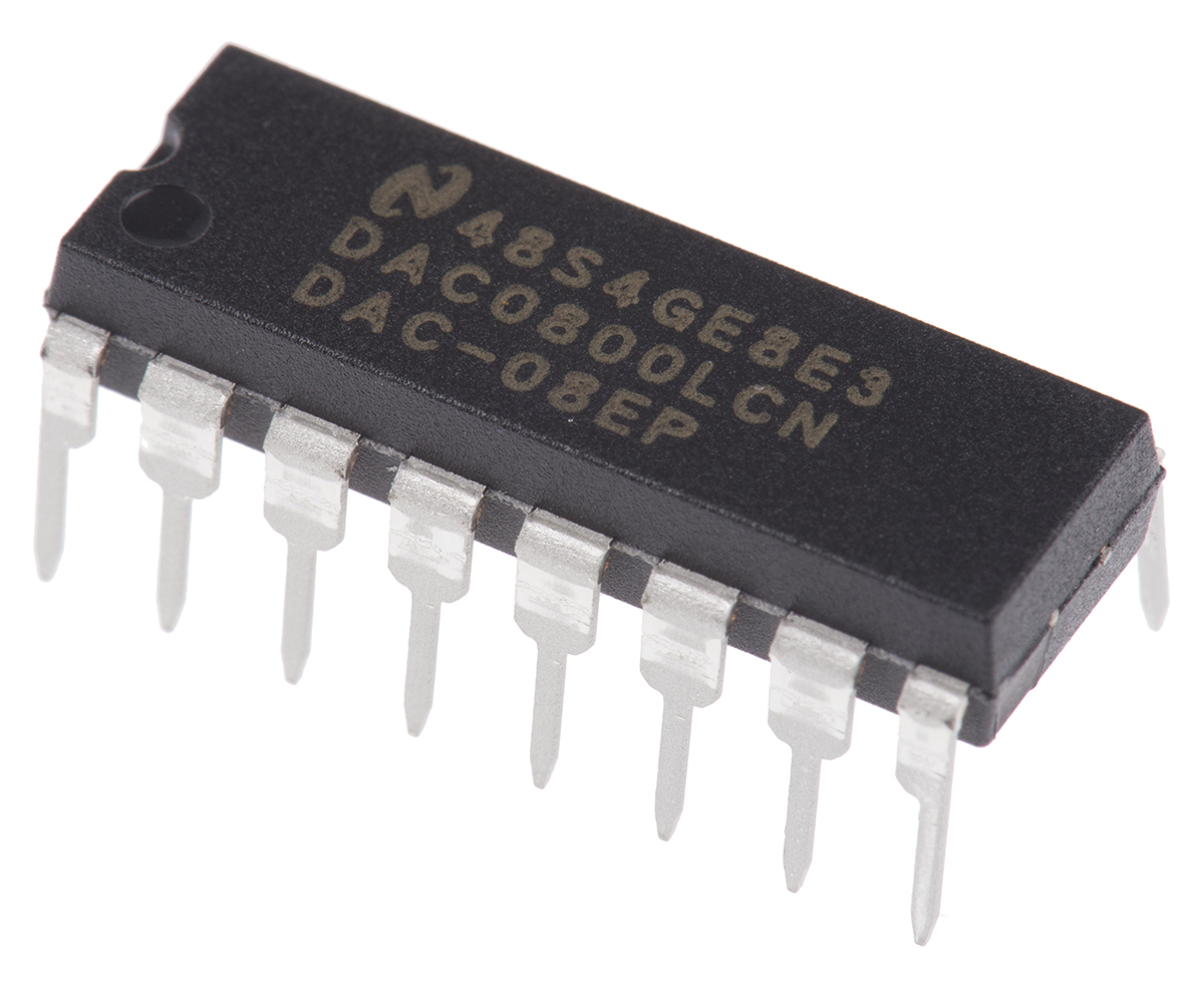 Texas Instruments, DAC 8 bit- ±1LSB Parallel, 16-Pin MDIP