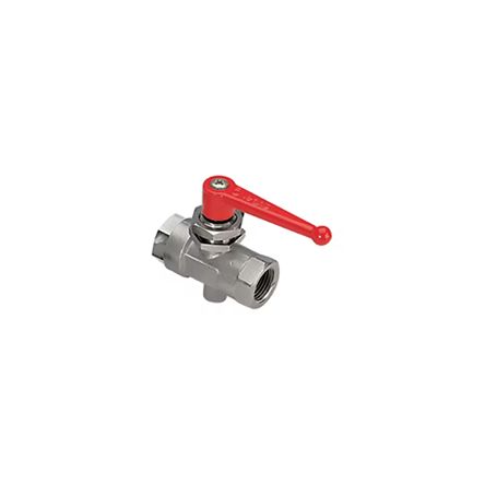 Legris Nickel Plated Brass Ball Valve, Ball Valve, Threaded, BSPP 1/4in