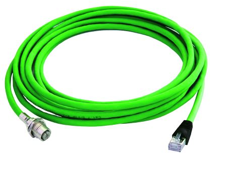 Telegartner, 500mm Cat6a, Green M12 to Female RJ45 Male, Terminated