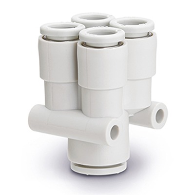 SMC KQ2UD Series Union Y, 4 mm to 6 mm, Tube-to-Tube Connection Style, KQ2UD04-06A