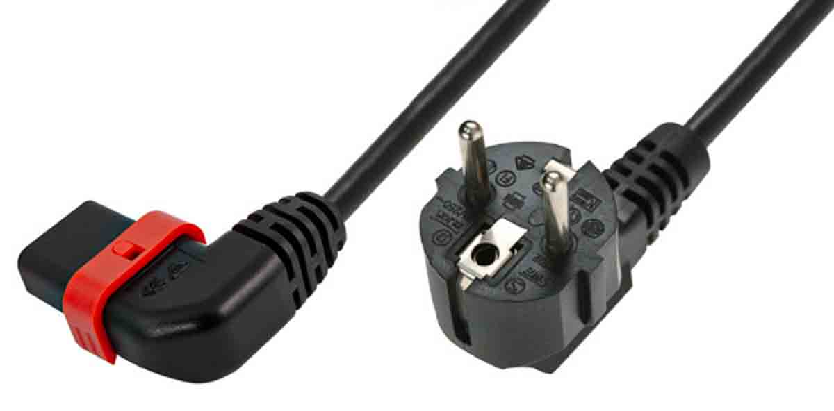Schaffner IEC C13 Socket to CEE 7/7 Plug Power Cord, 2m