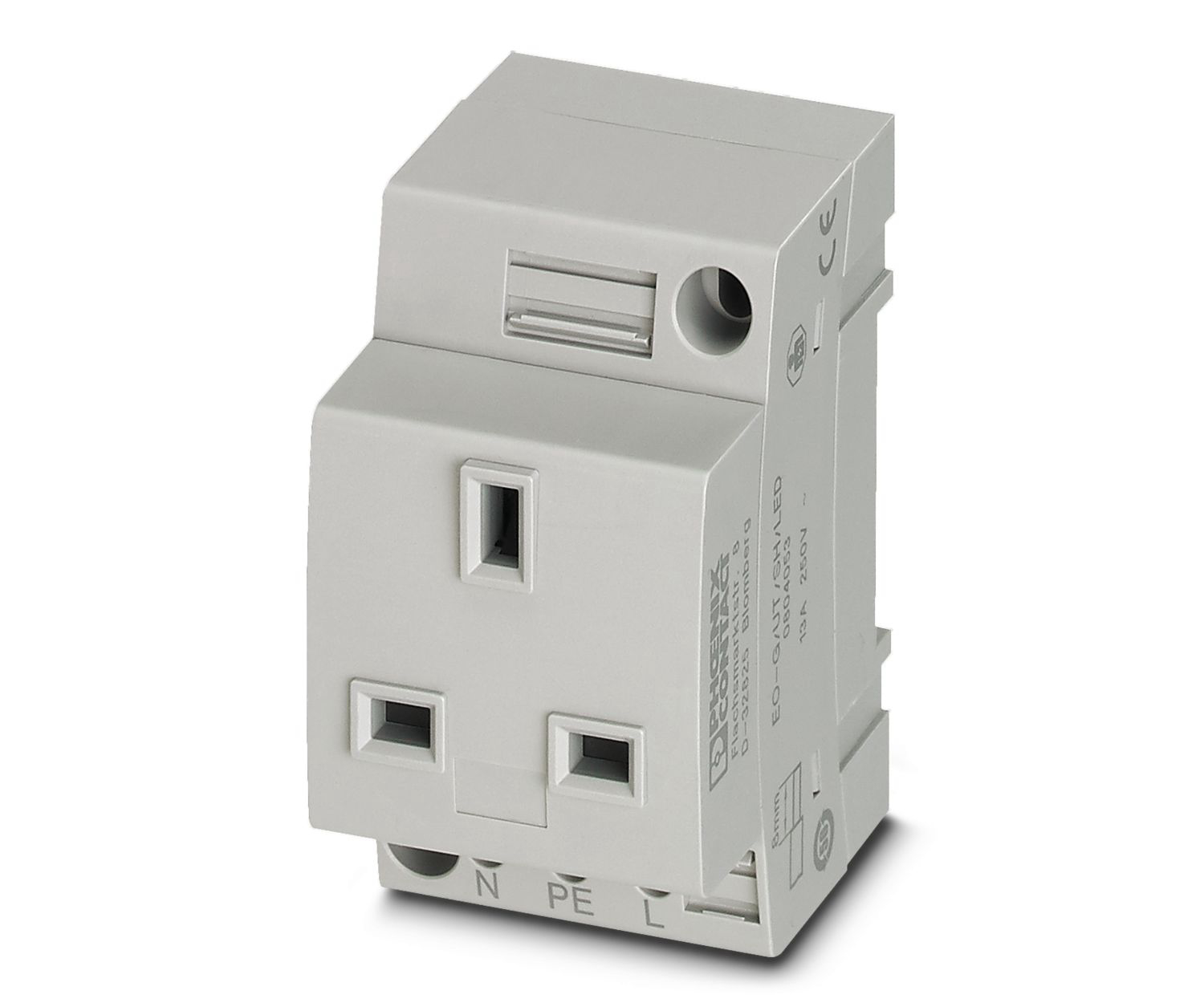 Phoenix Contact Poland Mains Sockets, 13A Grey, DIN Rail Mount Polyamide, 250 V