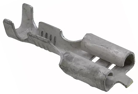 TE Connectivity FASTON .250 Uninsulated Female Spade Connector, Receptacle, 6.35 x 0.81mm Tab Size, 0.5mm² to 1.5mm²