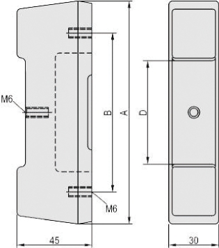 nVent SCHROFF Rear Foot for Use with 19-Inch Desktop Case Hood, 45 x 30 x 133.5mm