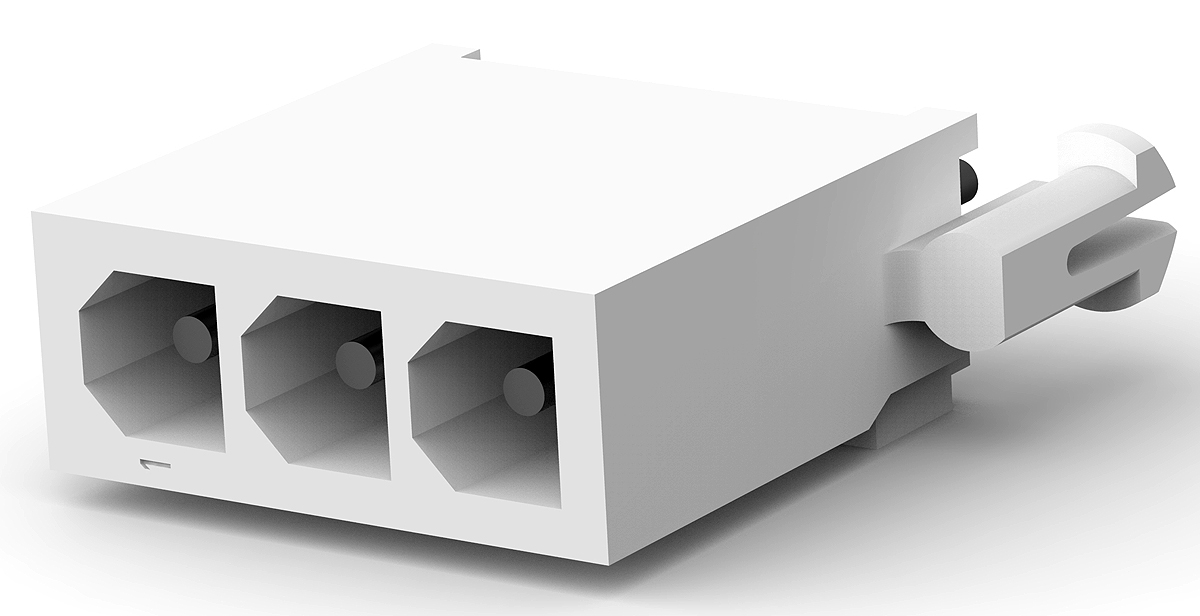 TE Connectivity Mini-Universal MATE-N-LOK Series Straight Through Hole PCB Header, 3 Contact(s), 4.14 mm Pitch, 1 Row,
