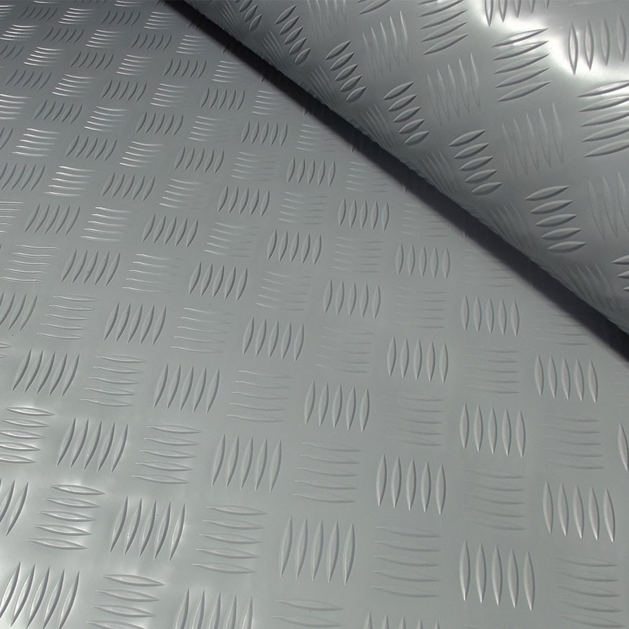 RS PRO Grey Anti-Slip Flooring Polyurethane / Polyvinyl Rubber Roll 10m x 2m x 2mm
