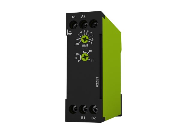 Veo Series DIN Rail Mount Timer Relay, 12 → 240V ac/dc, 2-Contact, 60min, 1-Function, SPST