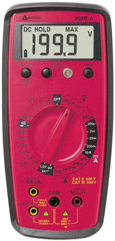 Amprobe 30XR-A Handheld Digital Multimeter, 10A ac Max, 10A dc Max, 600V ac Max - UKAS Calibrated