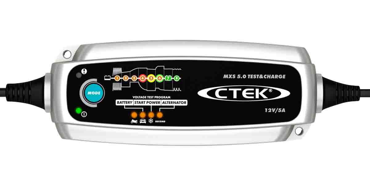 CTEK MXS 5.0 TEST&CHARGE Battery Charger For Lead Acid 12 V 14.4V 5A with UK plug