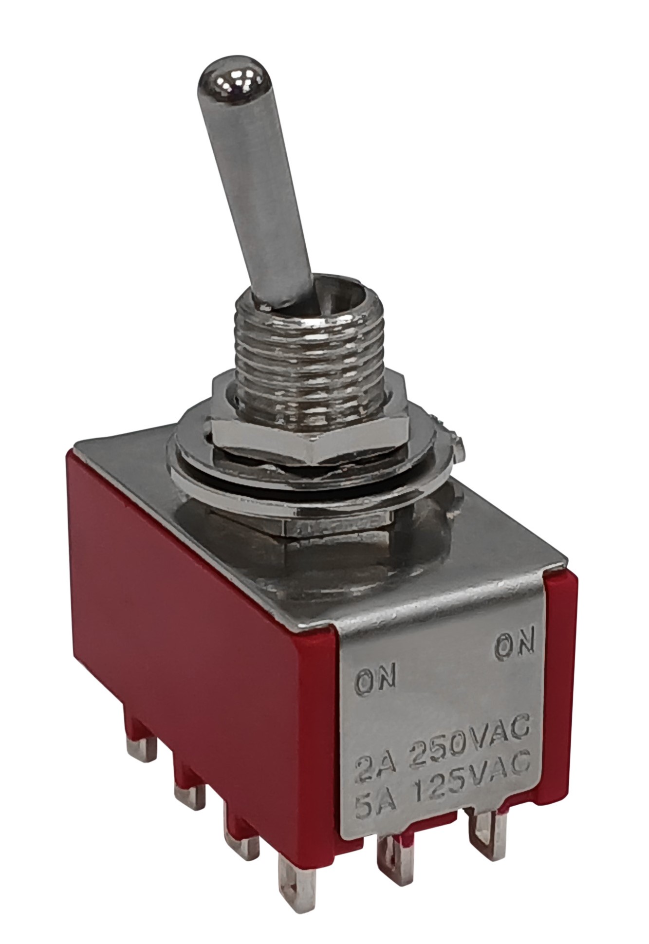 RS PRO Toggle Switch, Panel Mount, On-None-On, 4PDT, Solder Lug Terminal, 125, 250V ac
