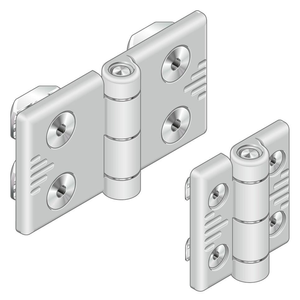 Bosch Rexroth Door Hinge, 8 mm, 10 mm Slot, 45 mm Strut Profile