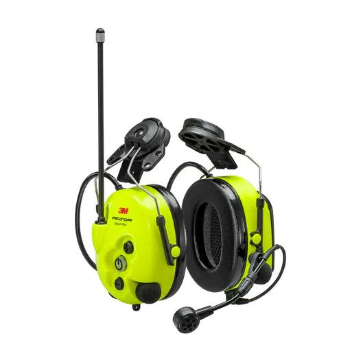 3M PELTOR LiteCom Plus Wireless Ear Shells with Helmet Attachment, 31dB, Yellow