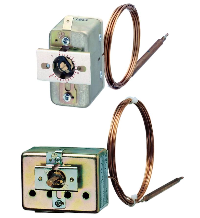 Jumo Capillary Thermostat, +150°C Max, SPST, Automatic Reset, Panel Mount