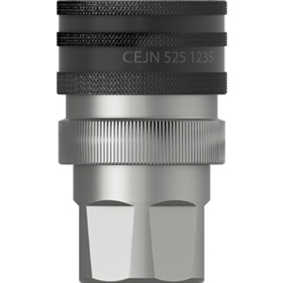 CEJN Zinc Plated Steel Female Pneumatic Quick Connect Coupling, G 1/2 Female Thread