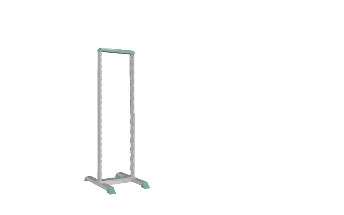 Rittal DK 7396 Series Grey 36U Sheet Steel Server Rack , with 2-Post Frame 1722 x 550 x 750mm