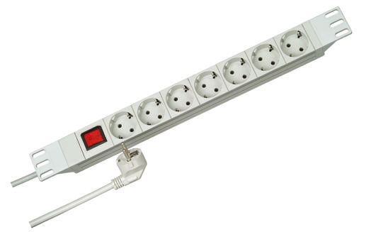 Kopp 2m 7 Socket Type F - German Schuko Extension Lead, 250 V ac