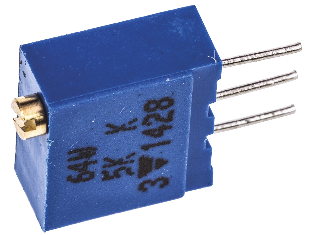 Vishay 64W Series 19 (Electrical), 22 (Mechanical)-Turn Through Hole Trimmer Resistor with Pin Terminations, 5kΩ ±10%