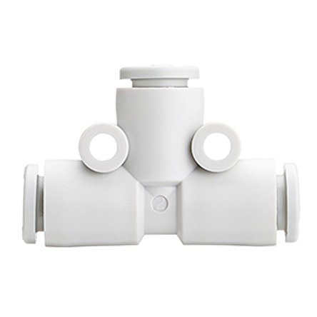 SMC KQ2 Series Union Tee, Push In 6 mm to Push In 6 mm, Tube-to-Tube Connection Style