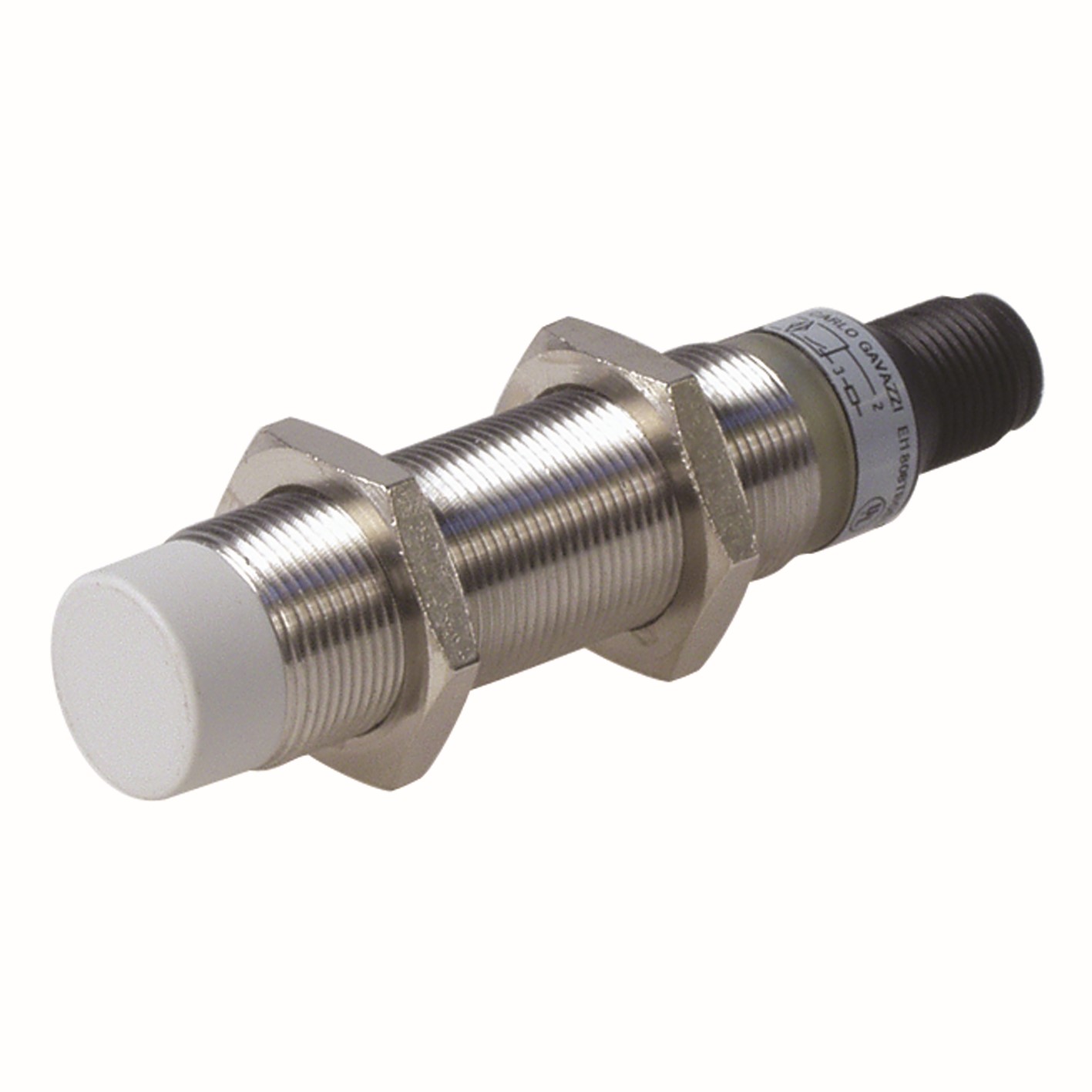Carlo Gavazzi Inductive Threaded Barrel Proximity Sensor, M18, 8 mm Detection, 2-Wire NO, 20 → 250 V ac