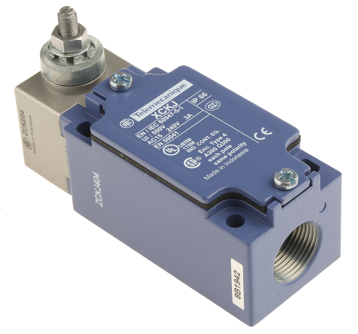 Telemecanique Sensors ZCKJ Series Limit Switch, 2NO/2NC, IP65, DP, Metal Housing, 240V ac Max, 10A Max