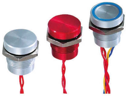 APEM Illuminated Piezo Switch, SPST, IP68, Flying Lead, 200 mA @ 24 V dc, -40 → +75°C