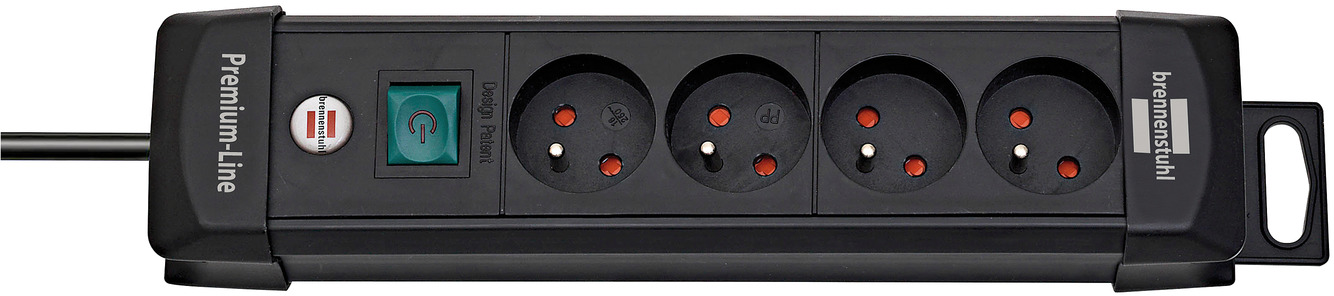 brennenstuhl Type E - French 4 Gang Distribution Unit, 1.8m Cable, No, 16A, 230 V, No, Surge Protected