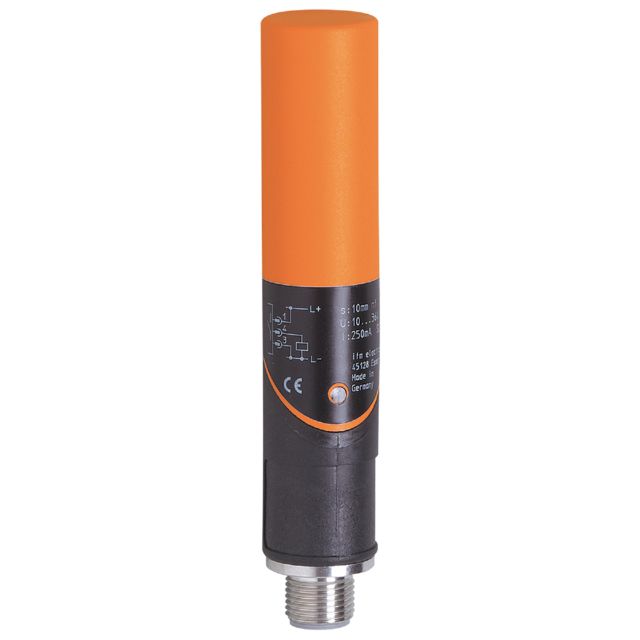 ifm electronic Inductive Smooth Barrel Proximity Sensor, 10 mm Detection, PNP NO, 10 → 36 V dc