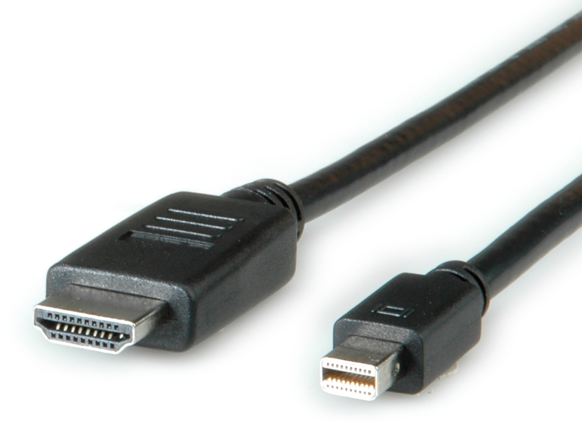 Roline Male Mini DisplayPort to Male HDMI, PVC  Cable, 4.5m
