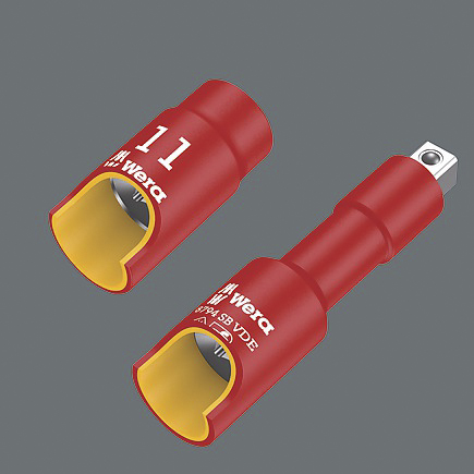 Wera 3/8 in Drive 14mm Insulated Standard Socket, 6 point, VDE/1000V, 46 mm Overall Length