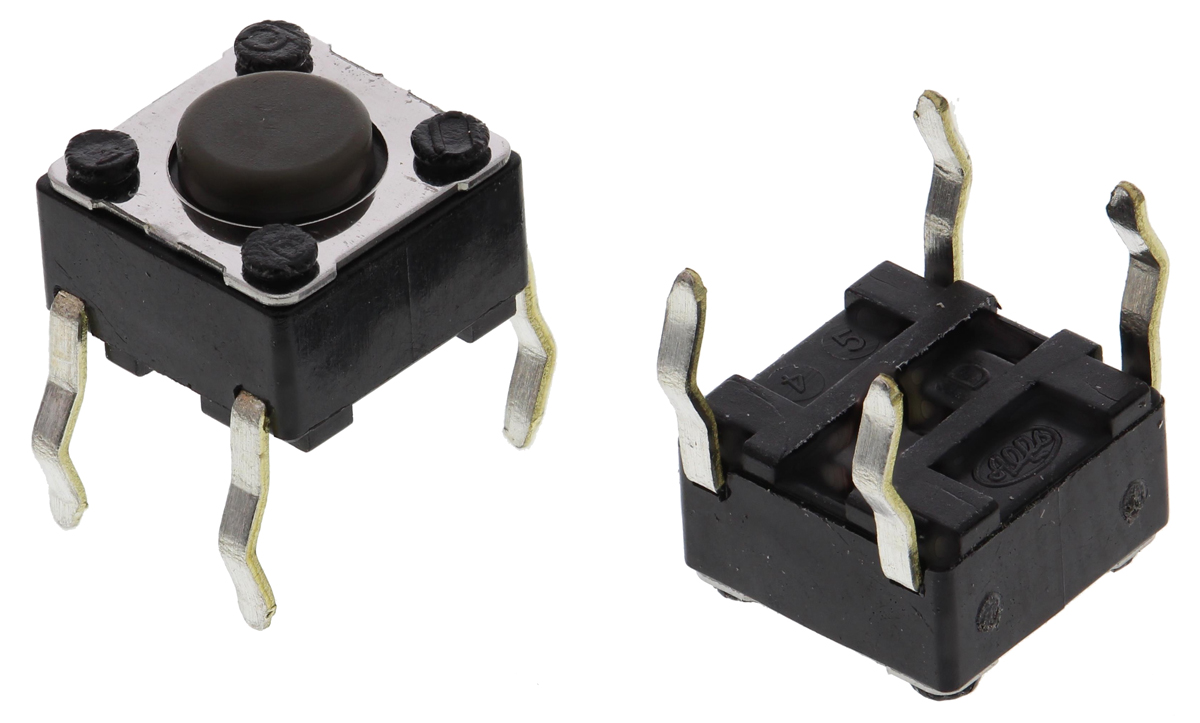 Alps Alpine Grey Stem Tactile Switch, SPST 50 mA @ 12 V dc 4.3mm Surface Mount