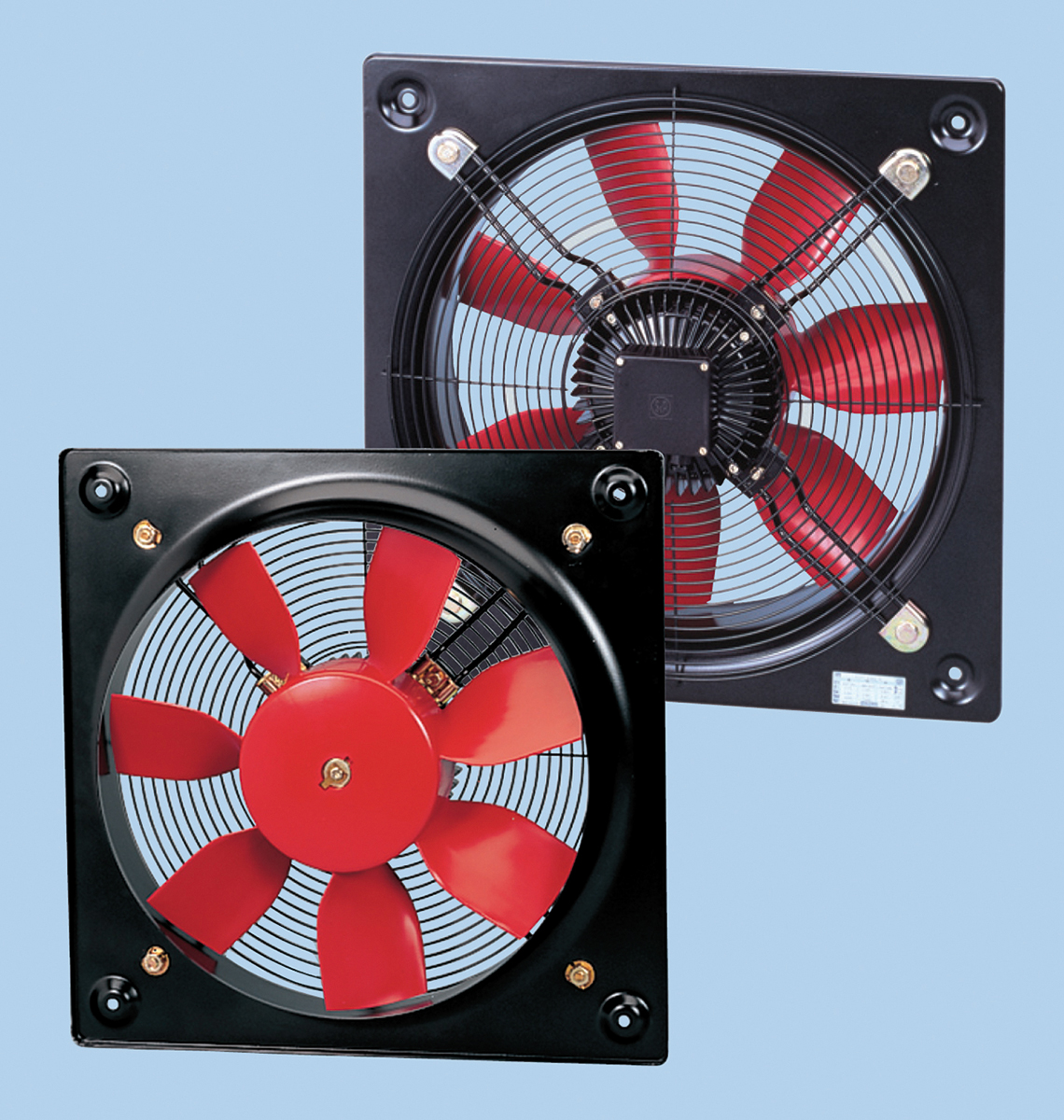 Soler&Palau 010245 - HCFB/4-450/H HCFB Square Wall Mounted Helix Fan, 6830m³/h, 65dB, Compact Design, Corrosion
