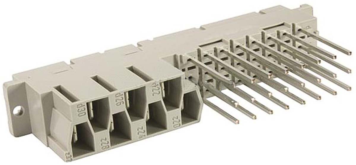 HARTING 09 06 24 + 7 Way 5.08 mm, 10.16 mm Pitch, Type MH 24+7, 3 Row, Straight DIN 41612 Connector, Socket