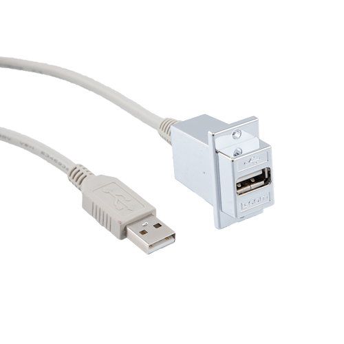 L-Com USB 2.0, Female USB A to Male USB A, 72in