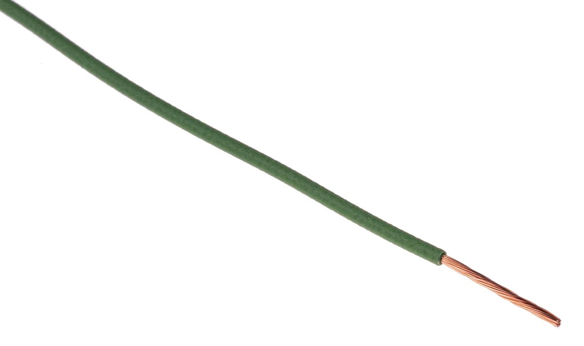 TE Connectivity ACW Series Green 0.5 mm² Automotive Wire, 19/0.19 mm, 100m, ACW0219-0.50-5