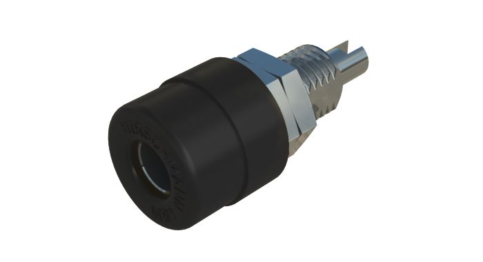 Hirschmann Test & Measurement Black Female Banana Socket, 4 mm Connector, Solder Termination, 32A, 30 V ac, 60V dc, Tin