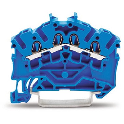 WAGO 2002-6404 TOPJOB S Series Blue, 2.5mm², 1-Level, Push In Termination, ATEX, CSA, IECEx