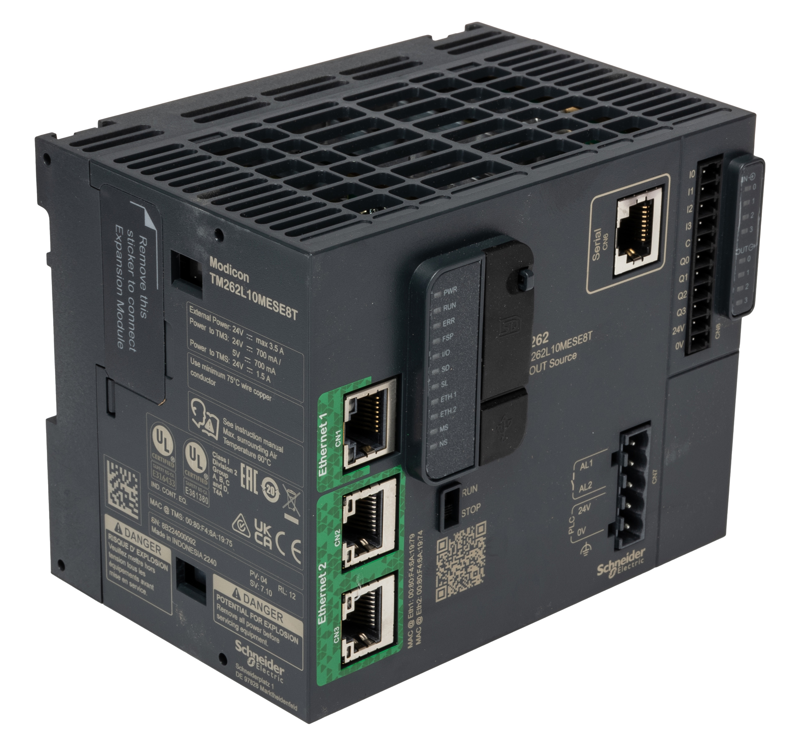 Schneider Electric M262 Series Logic Controller, 24 V Supply, Transistor Output, 4-Input, Digital Input