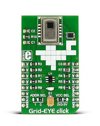 MikroElektronika Grid-EYE Click Infrared Sensor MikroBus Click Board for AMG8853